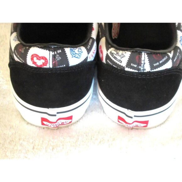 Vans Men's Old Skool Love Letters Black True White Canvas Suede shoes Sizes NIB - Picture 5 of 5